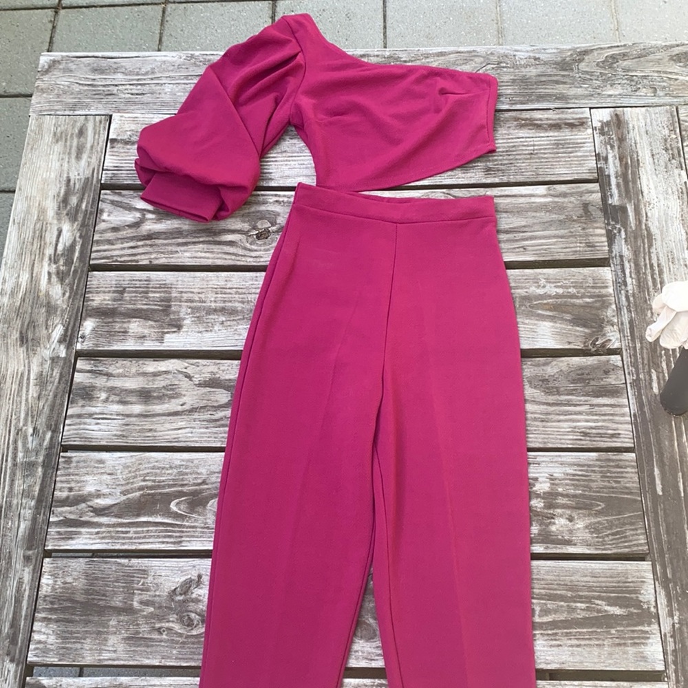 Two piece pant suit